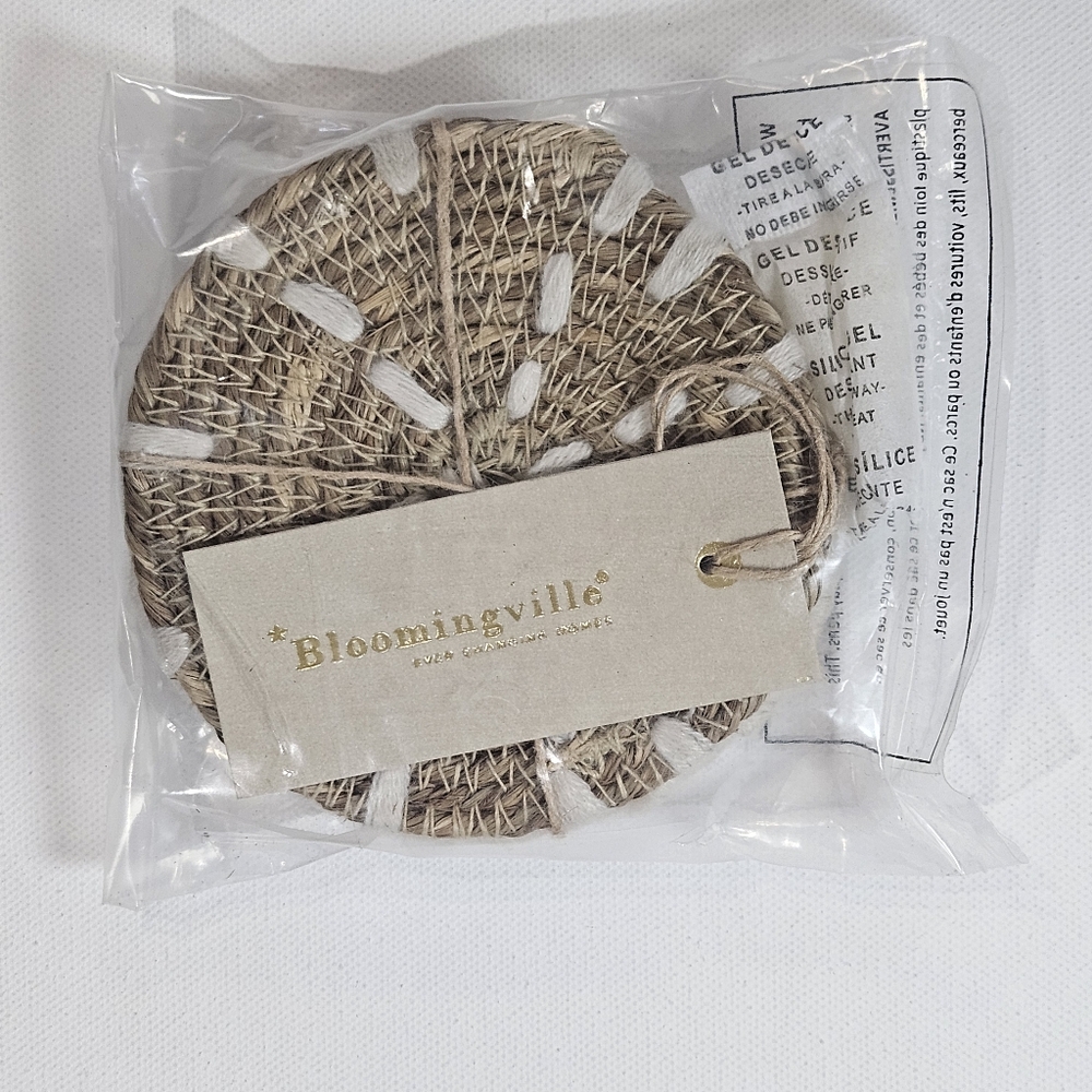 Bloomingville Drink Coasters Wicker Wood Minimalist‎ Nature Aesthetic